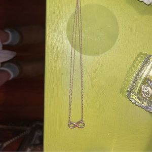 Tiffany and Co. Rose Gold infinity double chain necklace